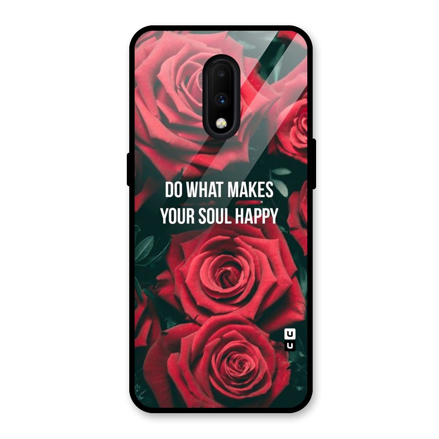 Soul Happy Glass Back Case for OnePlus 7