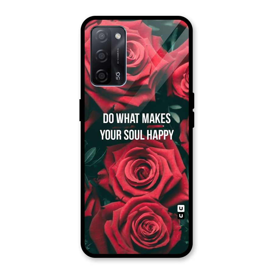 Soul Happy Glass Back Case for Oppo A53s 5G