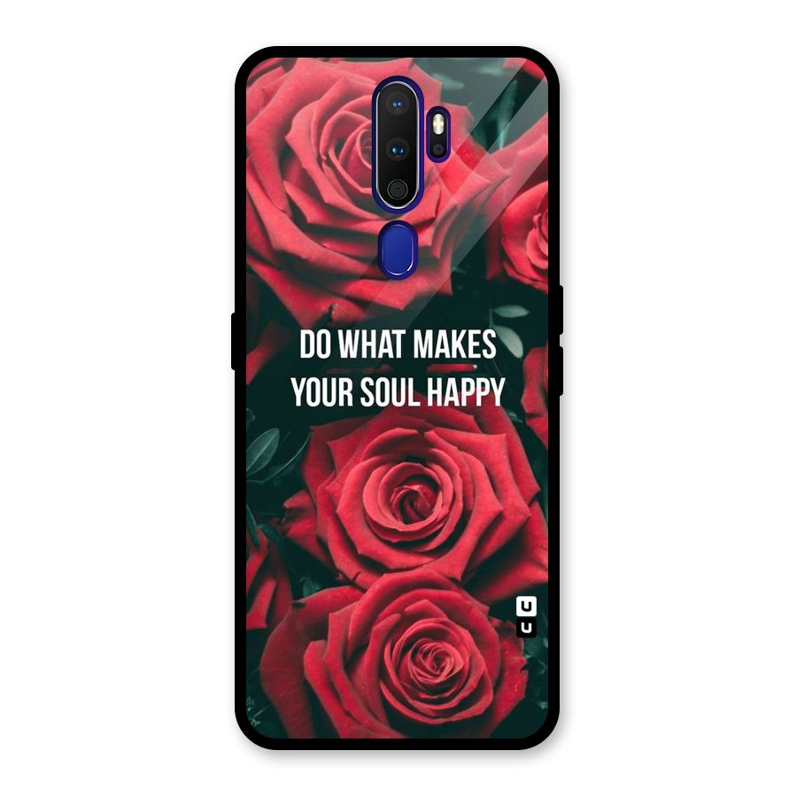 Soul Happy Glass Back Case for Oppo A9 (2020)