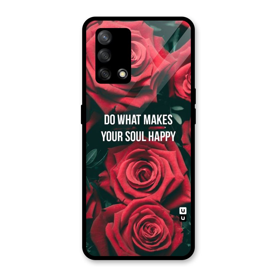 Soul Happy Glass Back Case for Oppo F19