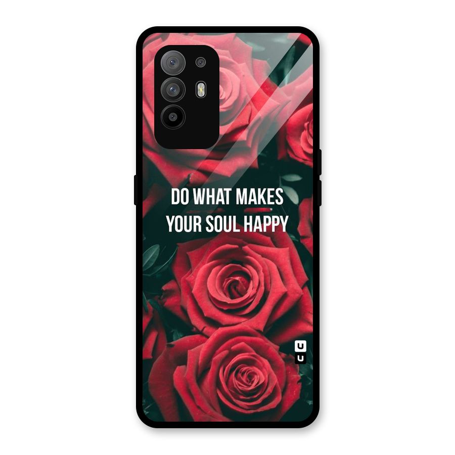 Soul Happy Glass Back Case for Oppo F19 Pro Plus 5G