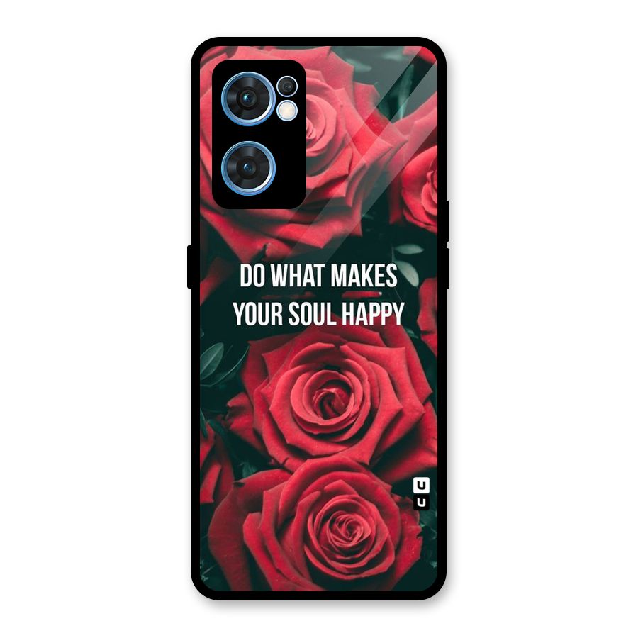 Soul Happy Glass Back Case for Oppo Reno7 5G