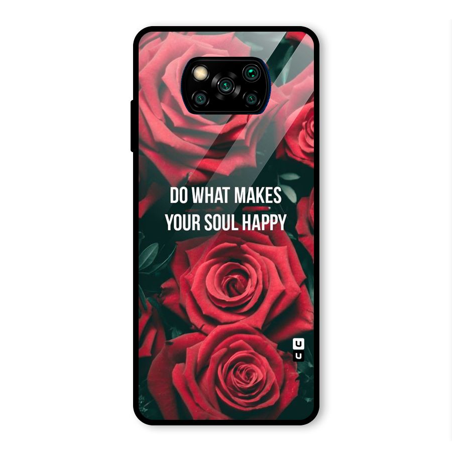 Soul Happy Glass Back Case for Poco X3 Pro