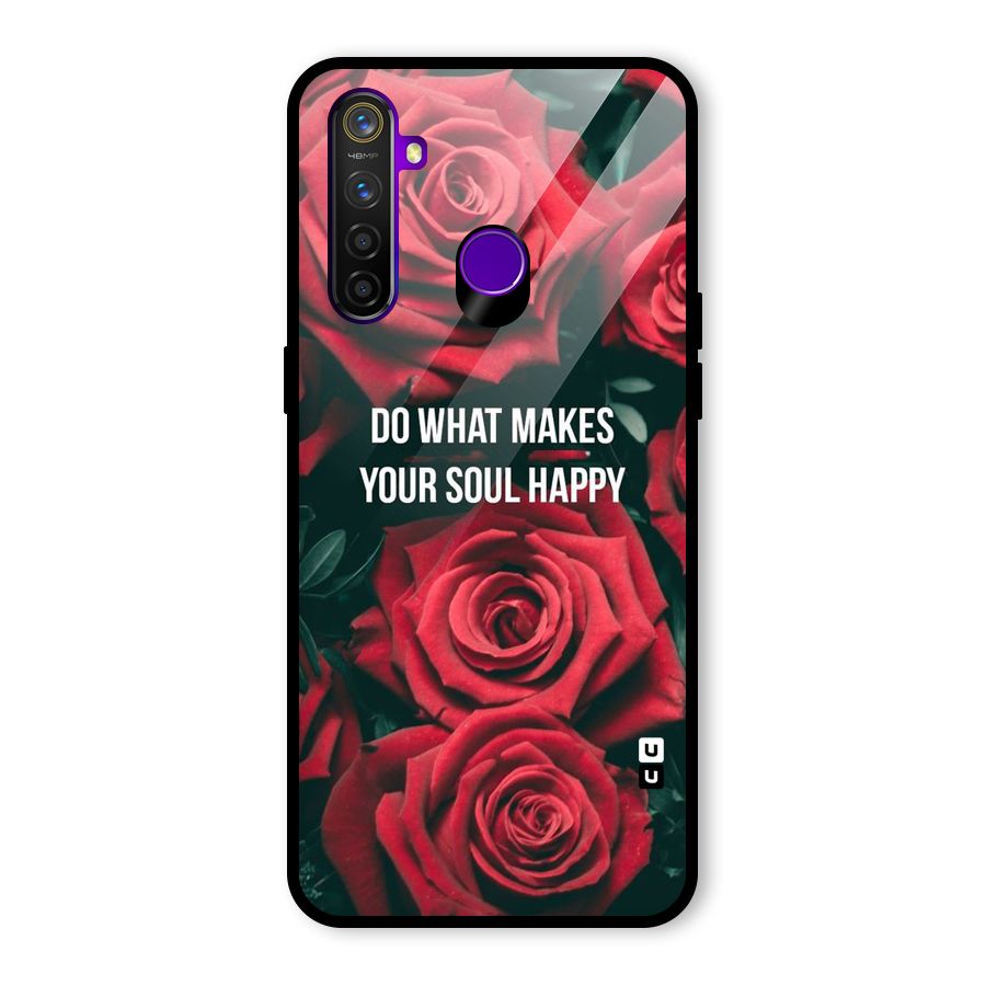 Soul Happy Glass Back Case for Realme 5 Pro