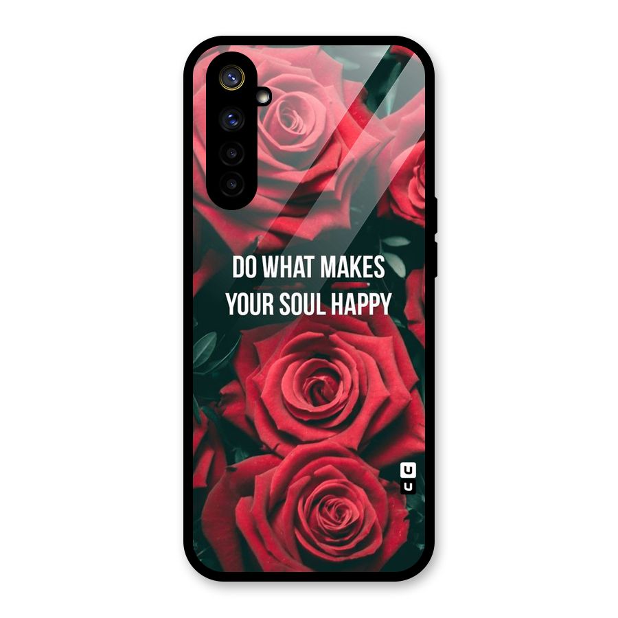 Soul Happy Glass Back Case for Realme 6