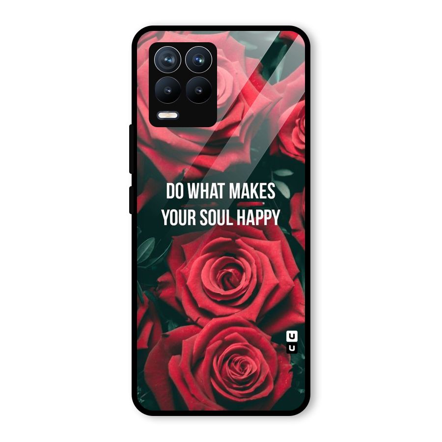 Soul Happy Glass Back Case for Realme 8