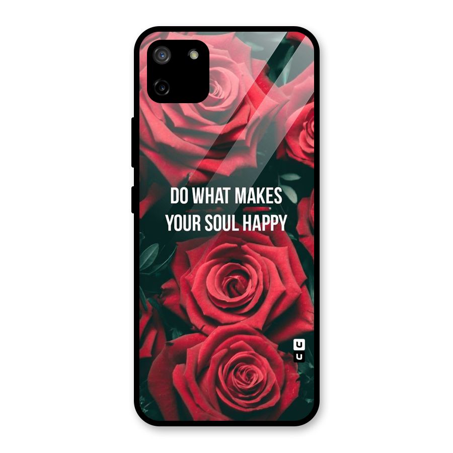 Soul Happy Glass Back Case for Realme C11