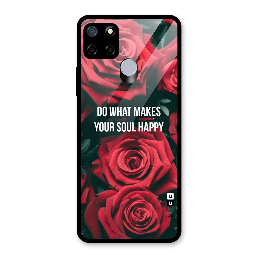 Soul Happy Glass Back Case for Realme Narzo 30A