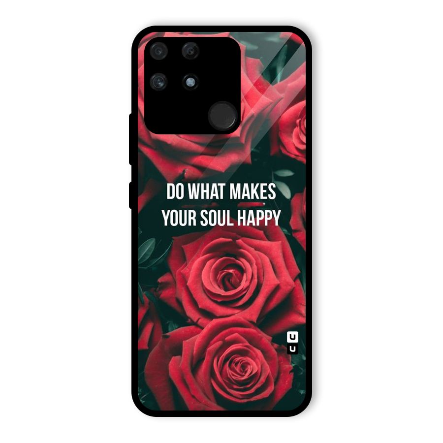 Soul Happy Glass Back Case for Realme Narzo 50A