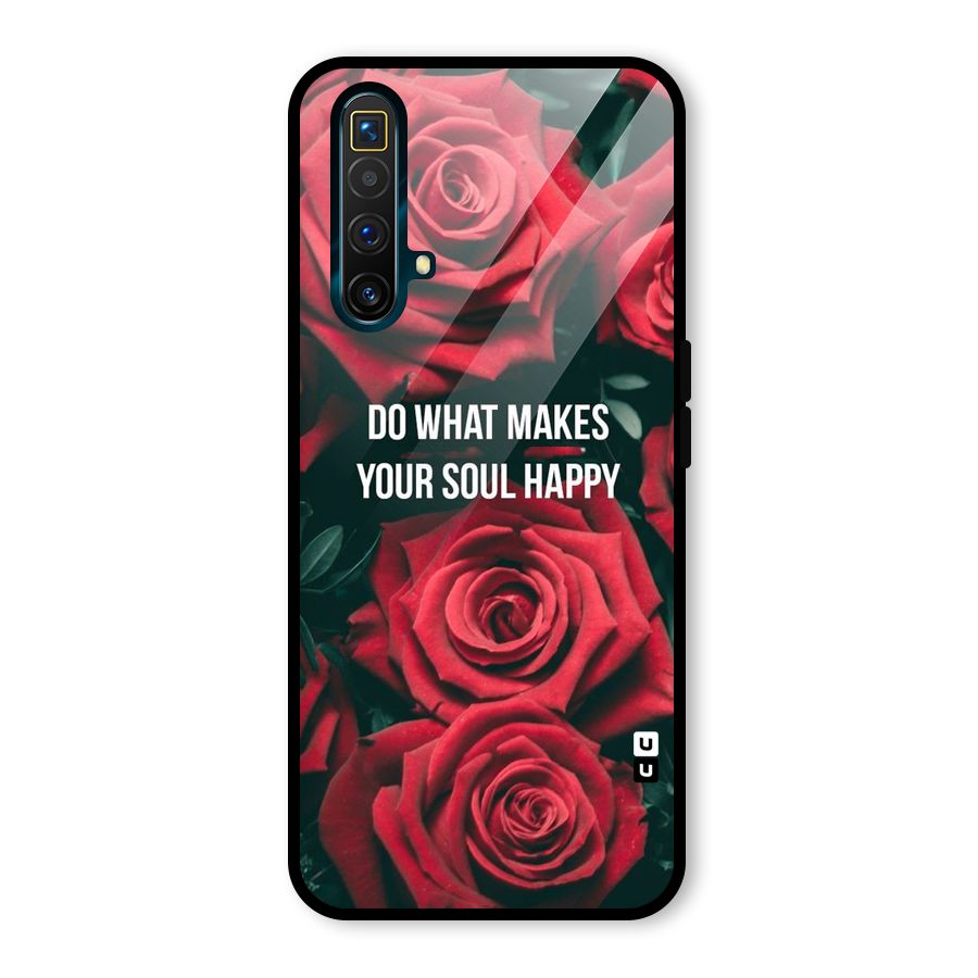 Soul Happy Glass Back Case for Realme X3 SuperZoom