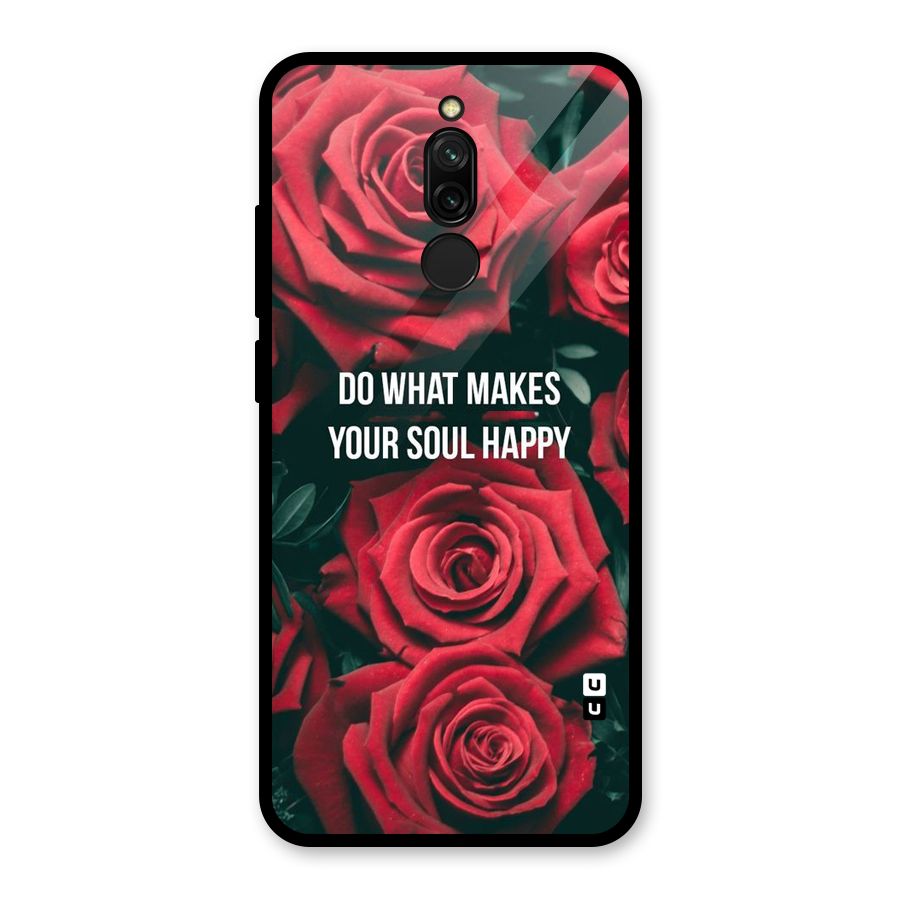 Soul Happy Glass Back Case for Redmi 8
