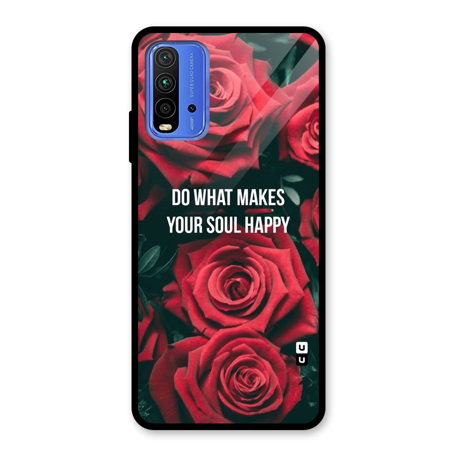 Soul Happy Glass Back Case for Redmi 9 Power