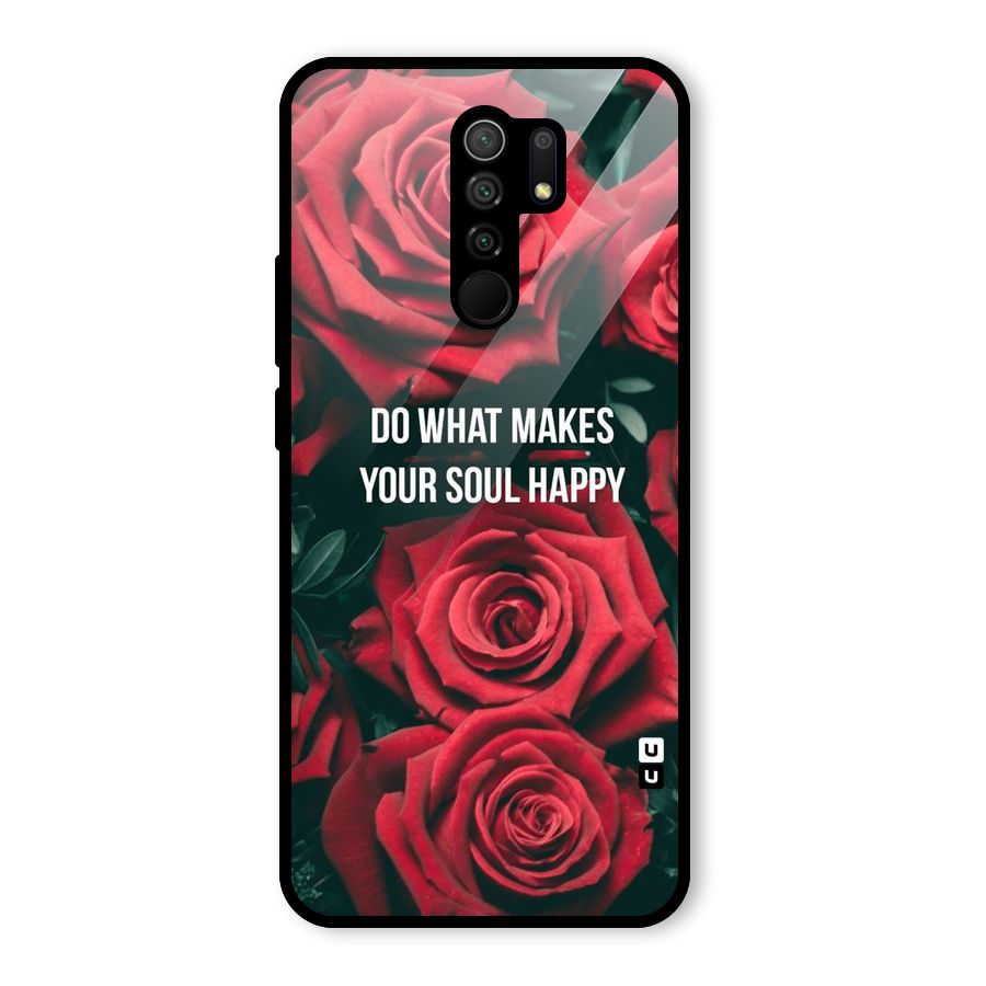 Soul Happy Glass Back Case for Redmi 9 Prime