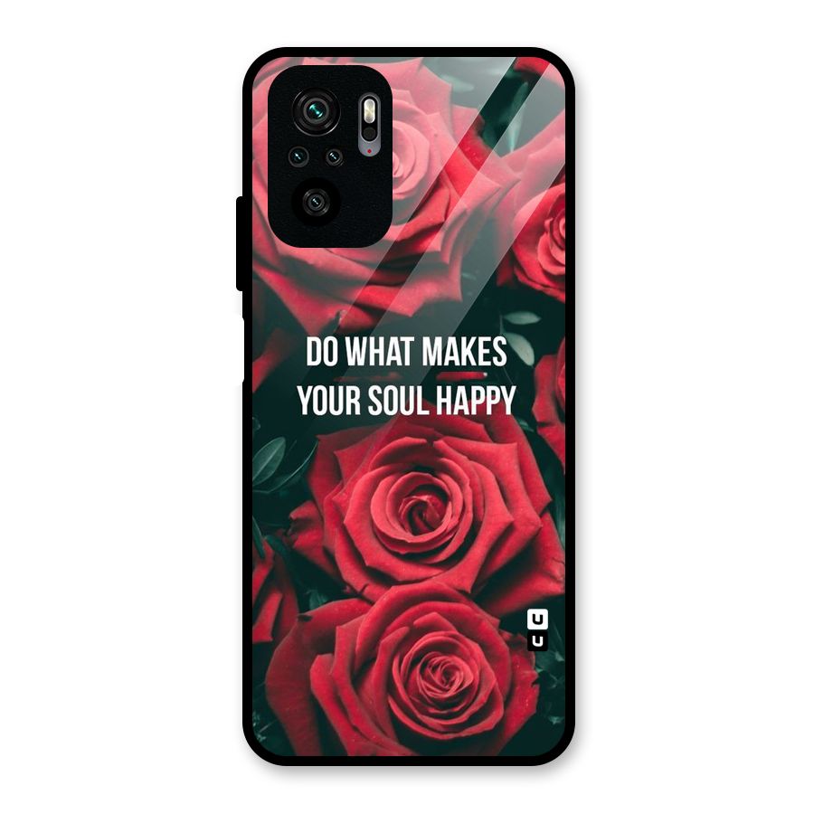 Soul Happy Glass Back Case for Redmi Note 10S