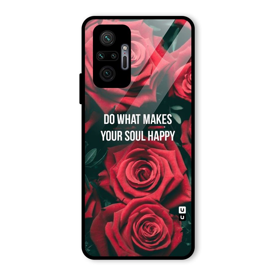 Soul Happy Glass Back Case for Redmi Note 10 Pro Max