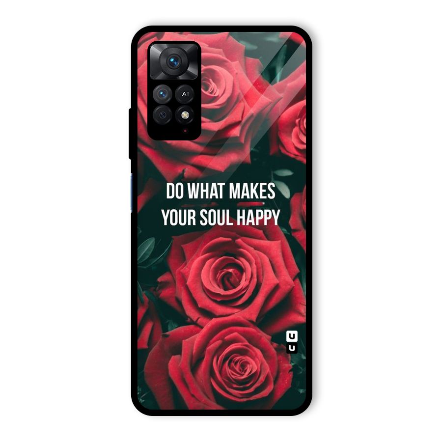 Soul Happy Glass Back Case for Redmi Note 11 Pro