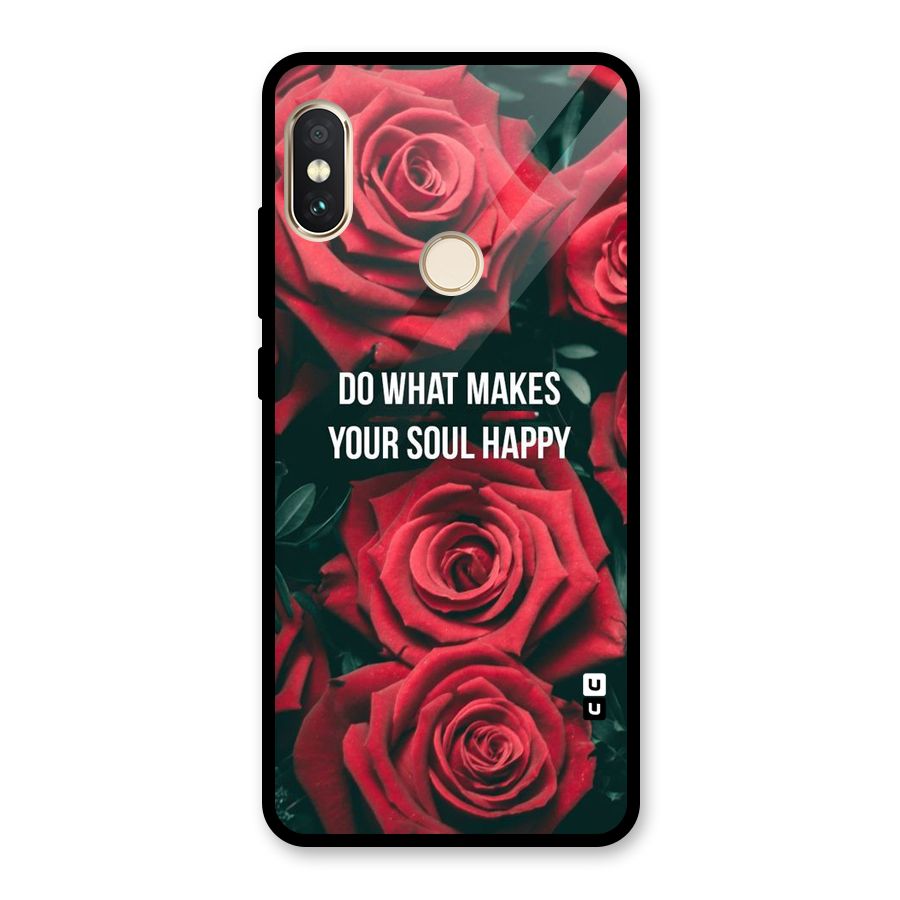 Soul Happy Glass Back Case for Redmi Note 5 Pro