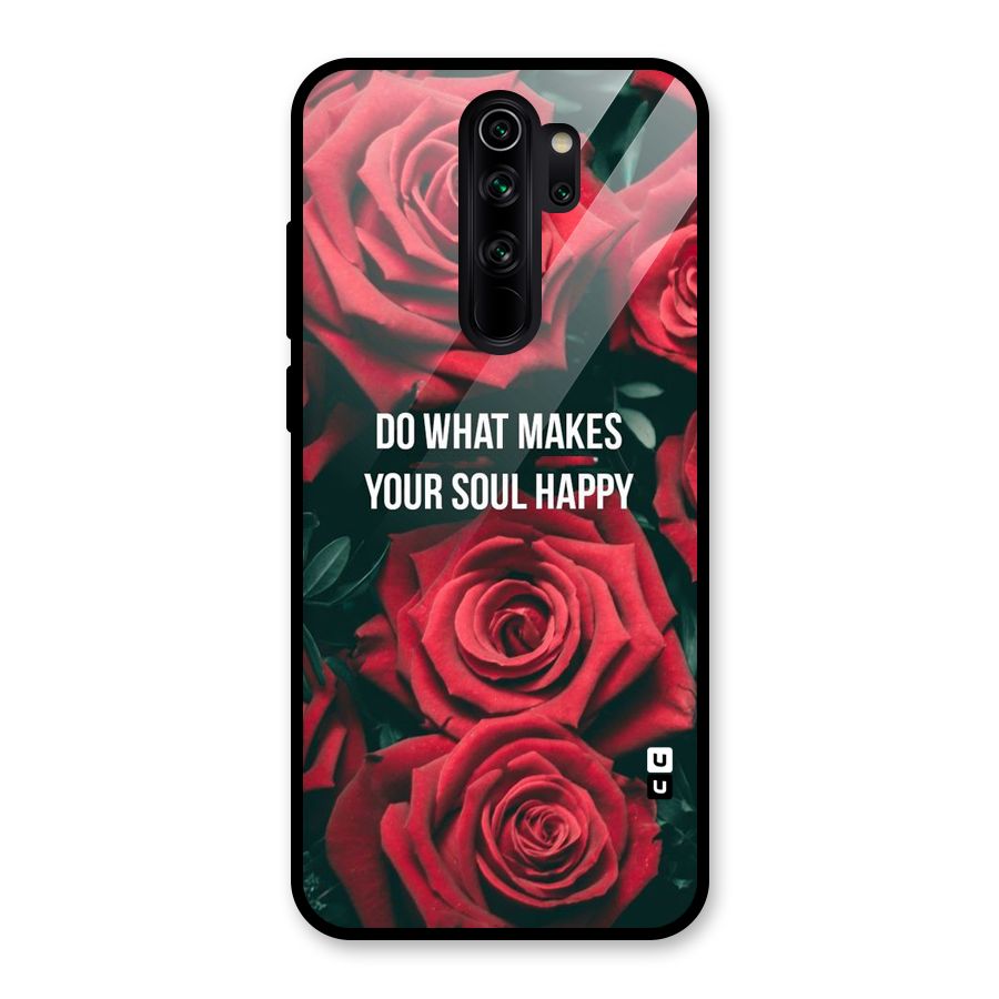 Soul Happy Glass Back Case for Redmi Note 8 Pro