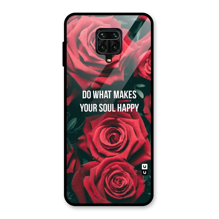 Soul Happy Glass Back Case for Redmi Note 9 Pro Max