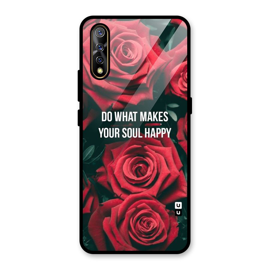 Soul Happy Glass Back Case for Vivo S1