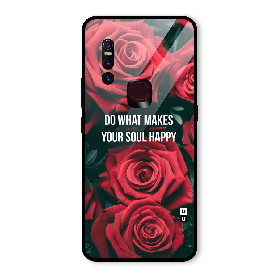 Soul Happy Glass Back Case for Vivo V15