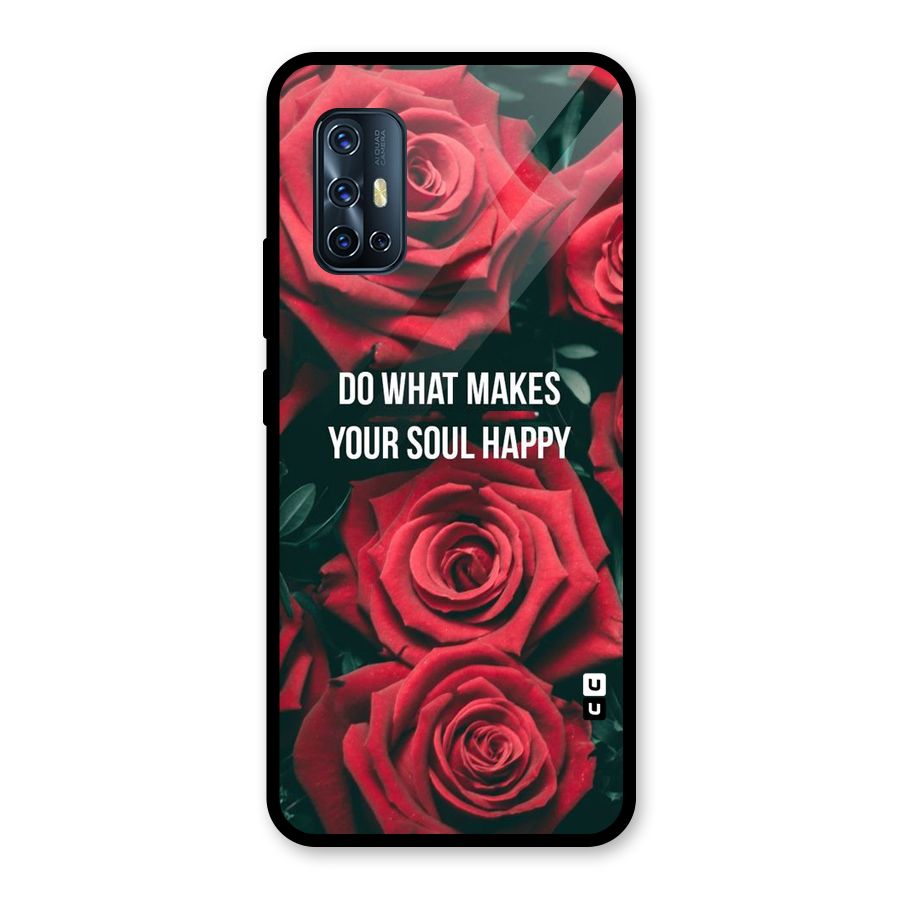 Soul Happy Glass Back Case for Vivo V17