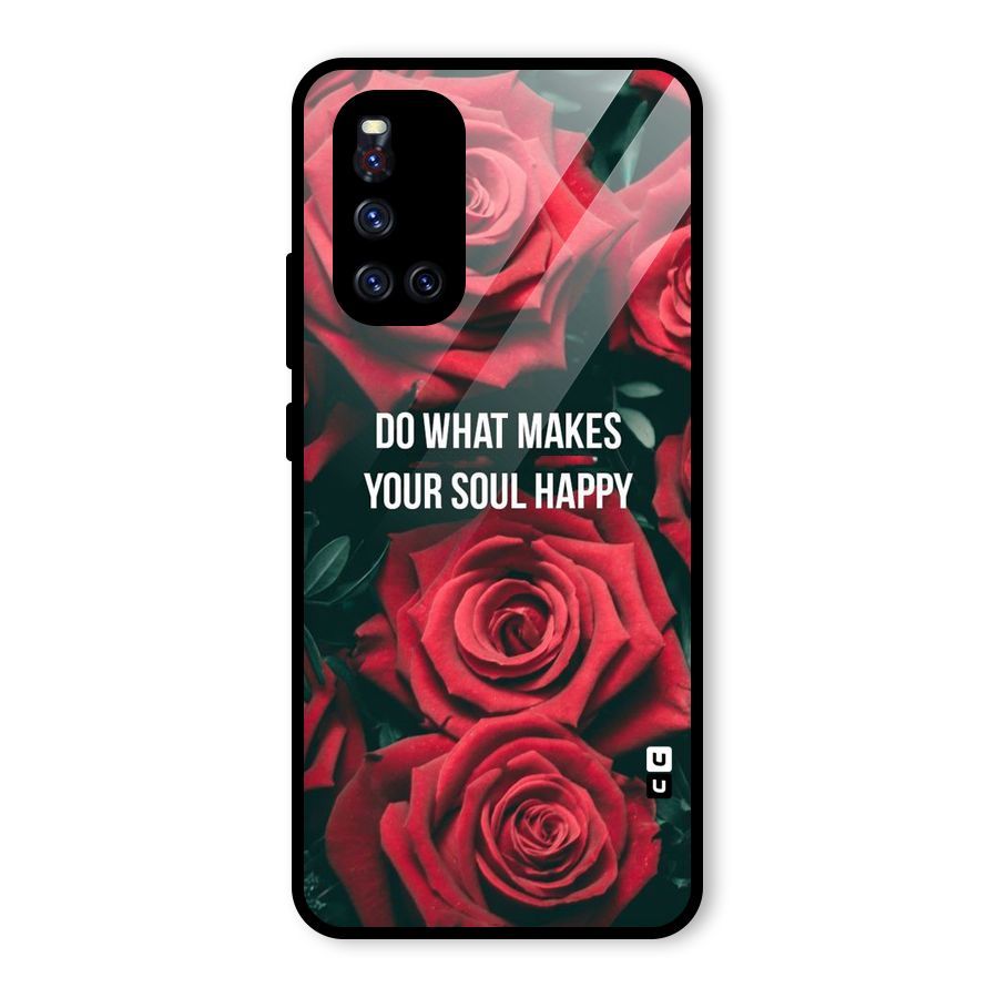 Soul Happy Glass Back Case for Vivo V19