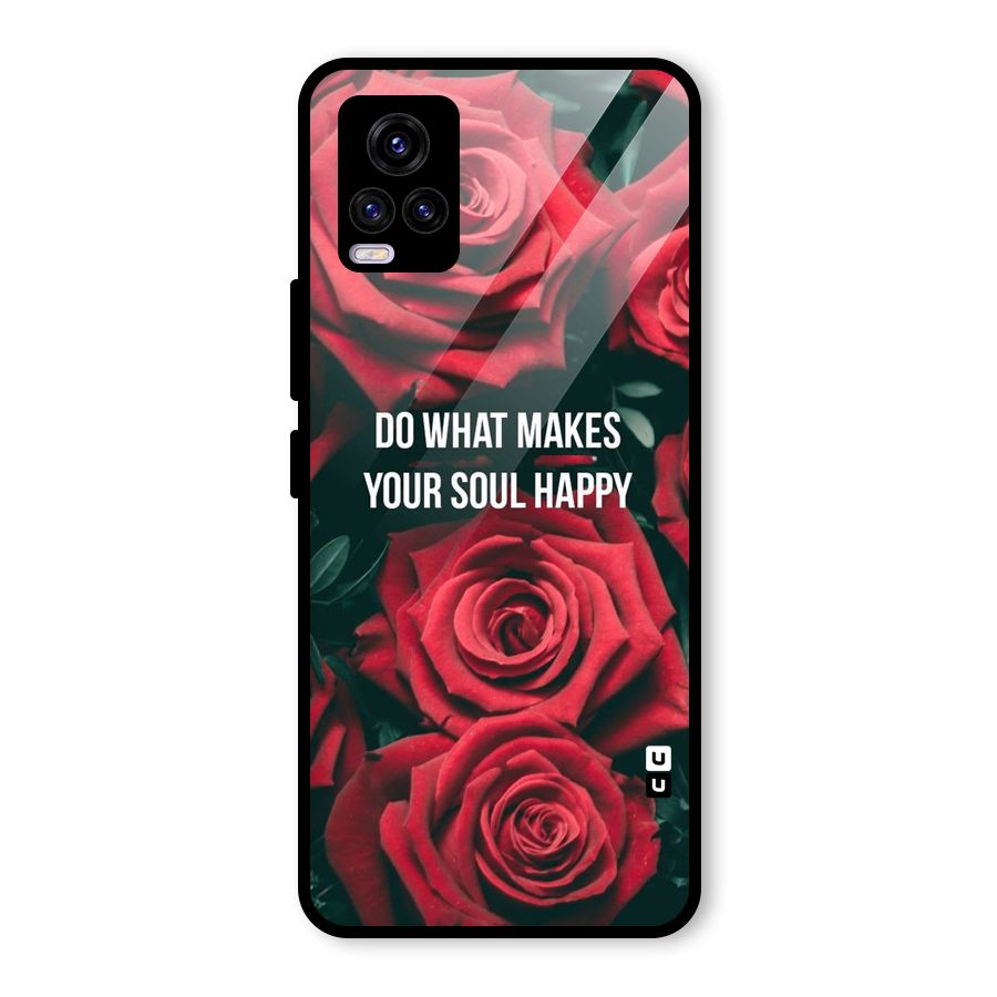 Soul Happy Glass Back Case for Vivo V20