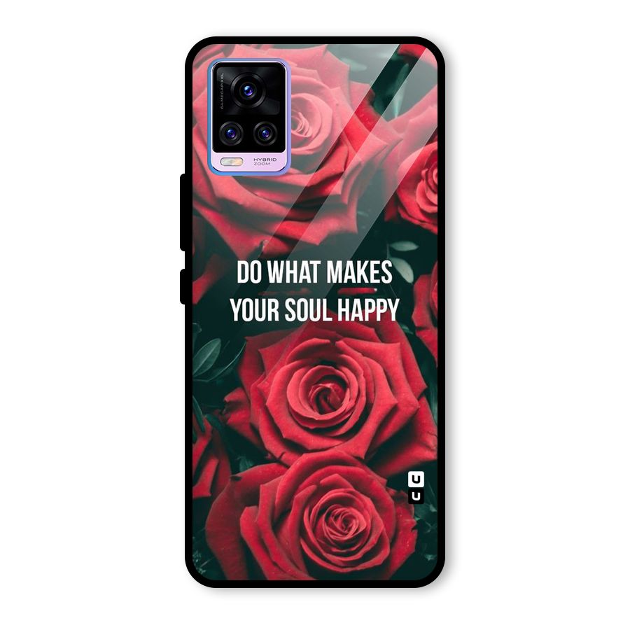 Soul Happy Glass Back Case for Vivo V20 Pro