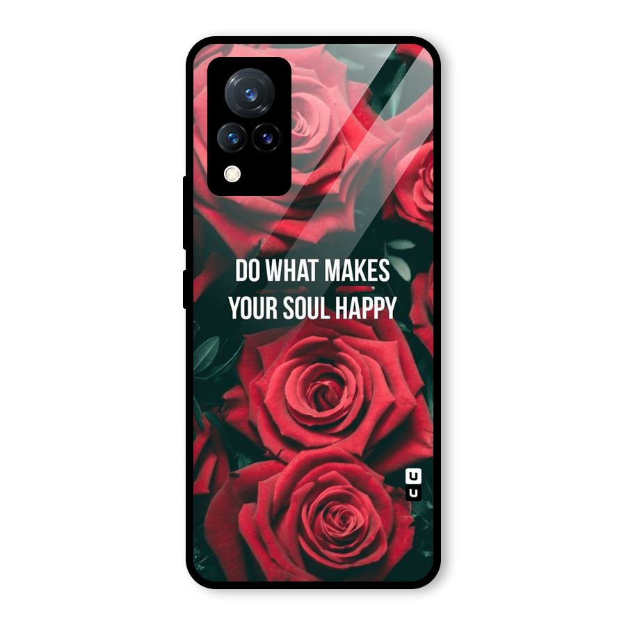 Soul Happy Glass Back Case for Vivo V21 5G