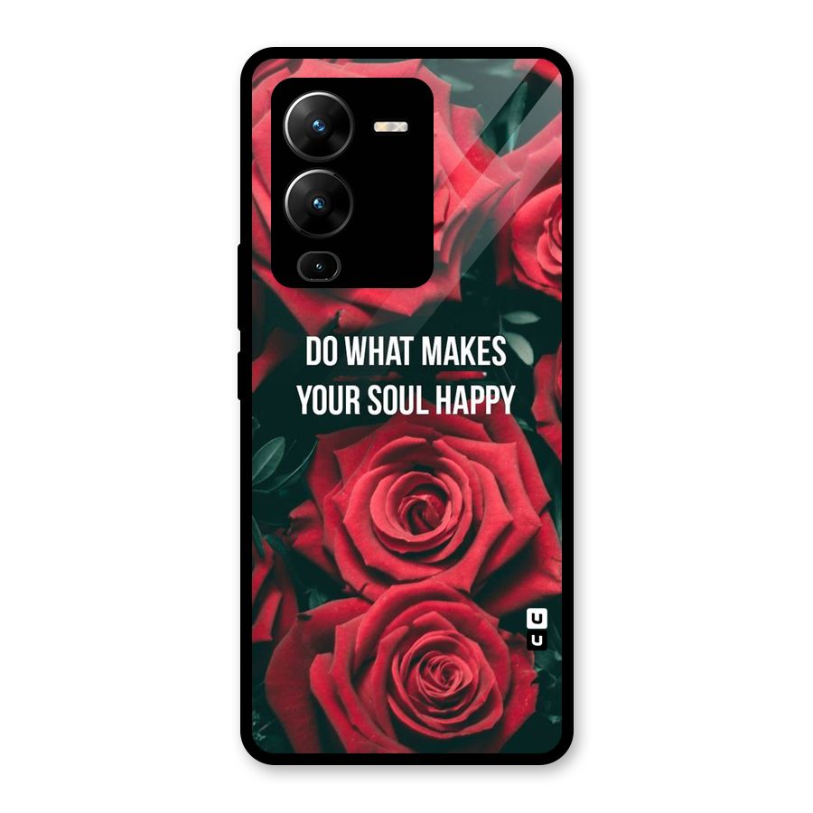 Soul Happy Glass Back Case for Vivo V25 Pro