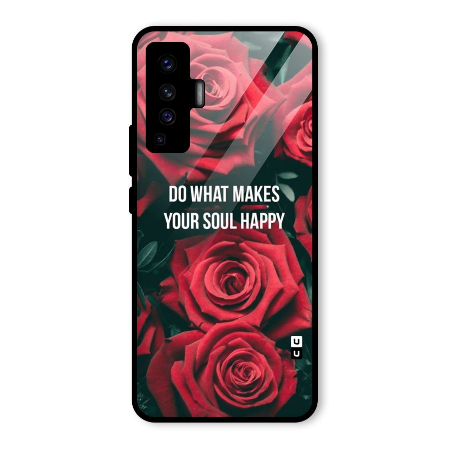Soul Happy Glass Back Case for Vivo X50