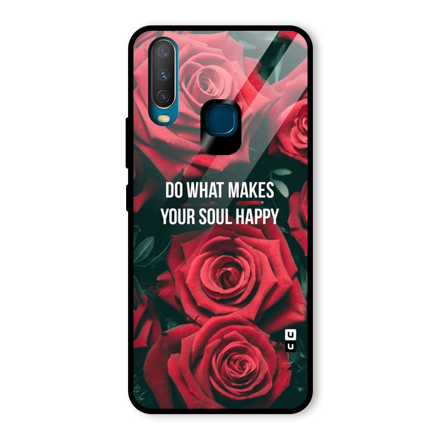 Soul Happy Glass Back Case for Vivo Y17