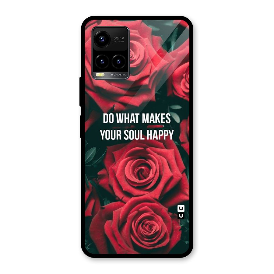 Soul Happy Glass Back Case for Vivo Y21T