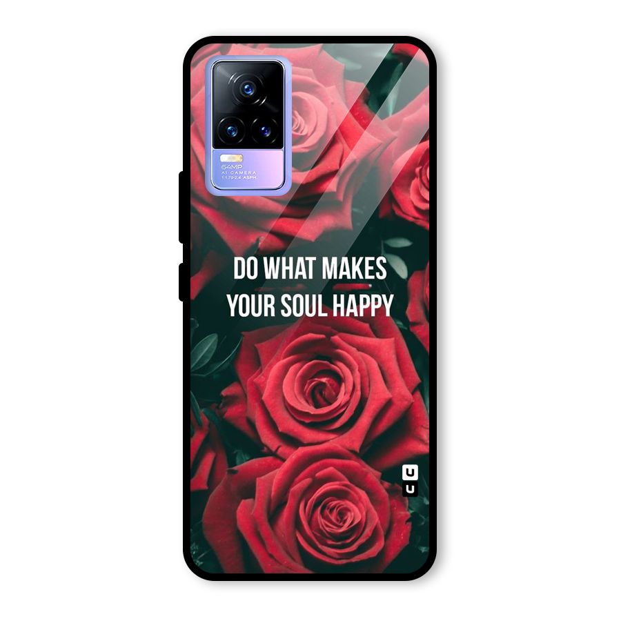 Soul Happy Glass Back Case for Vivo Y73