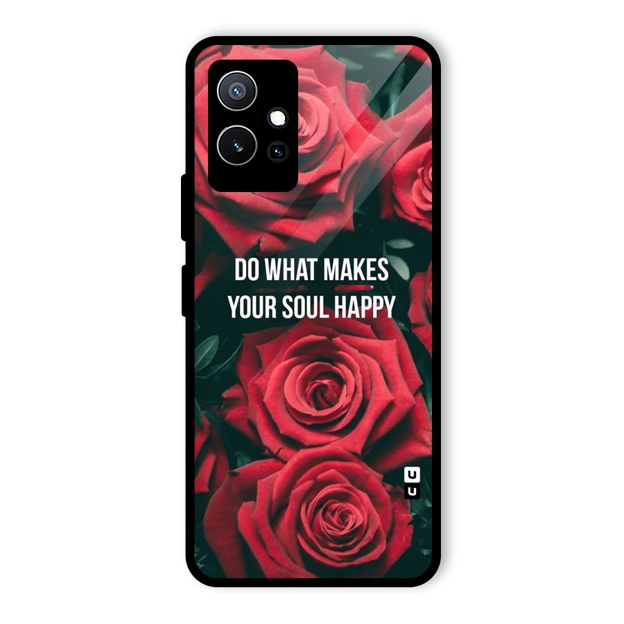 Soul Happy Glass Back Case for Vivo Y75 5G