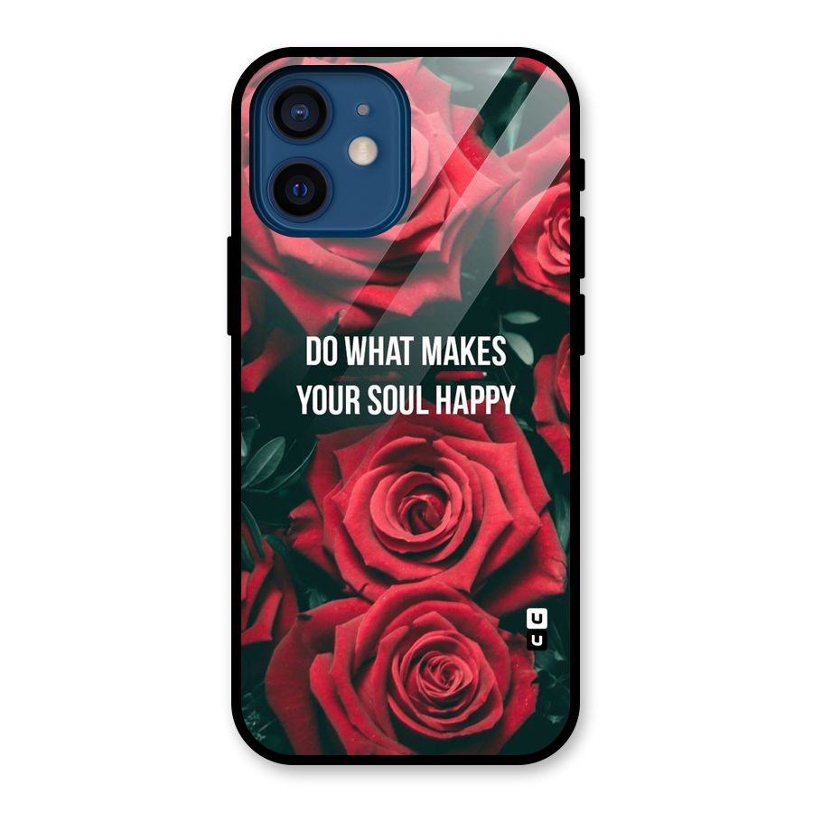 Soul Happy Glass Back Case for iPhone 12 Mini