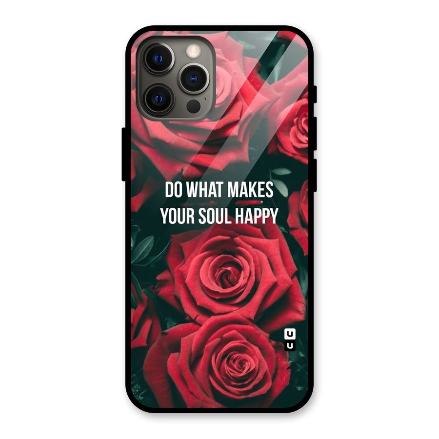 Soul Happy Glass Back Case for iPhone 12 Pro Max