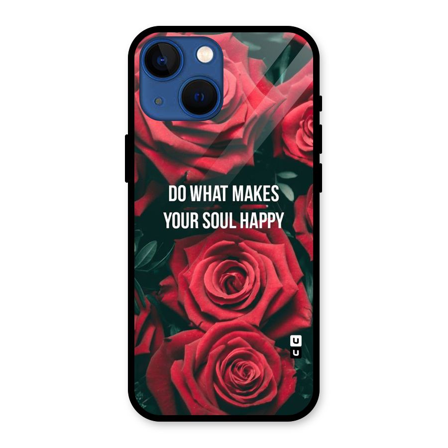 Soul Happy Glass Back Case for iPhone 13 Mini
