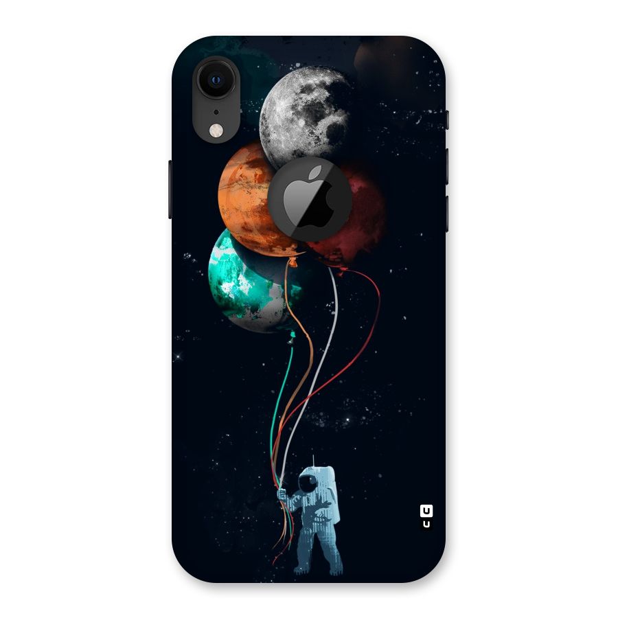 Space Balloons Back Case for iPhone XR Logo Cut