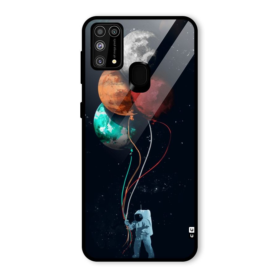 Space Balloons Glass Back Case for Galaxy F41