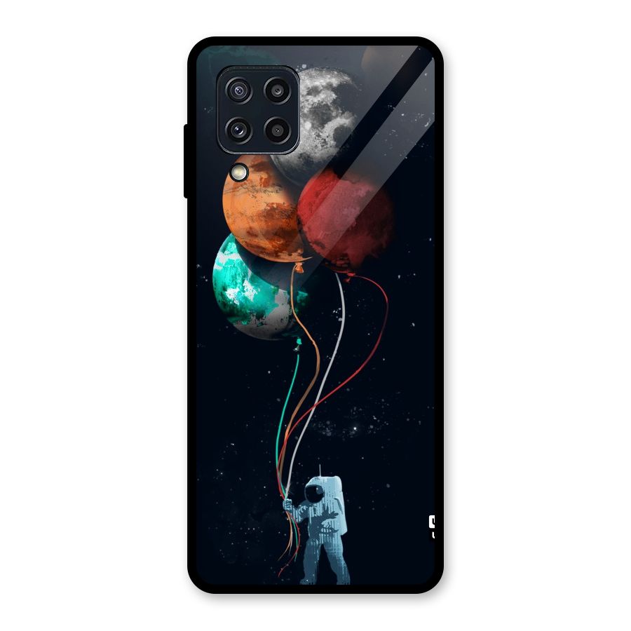 Space Balloons Glass Back Case for Galaxy M32