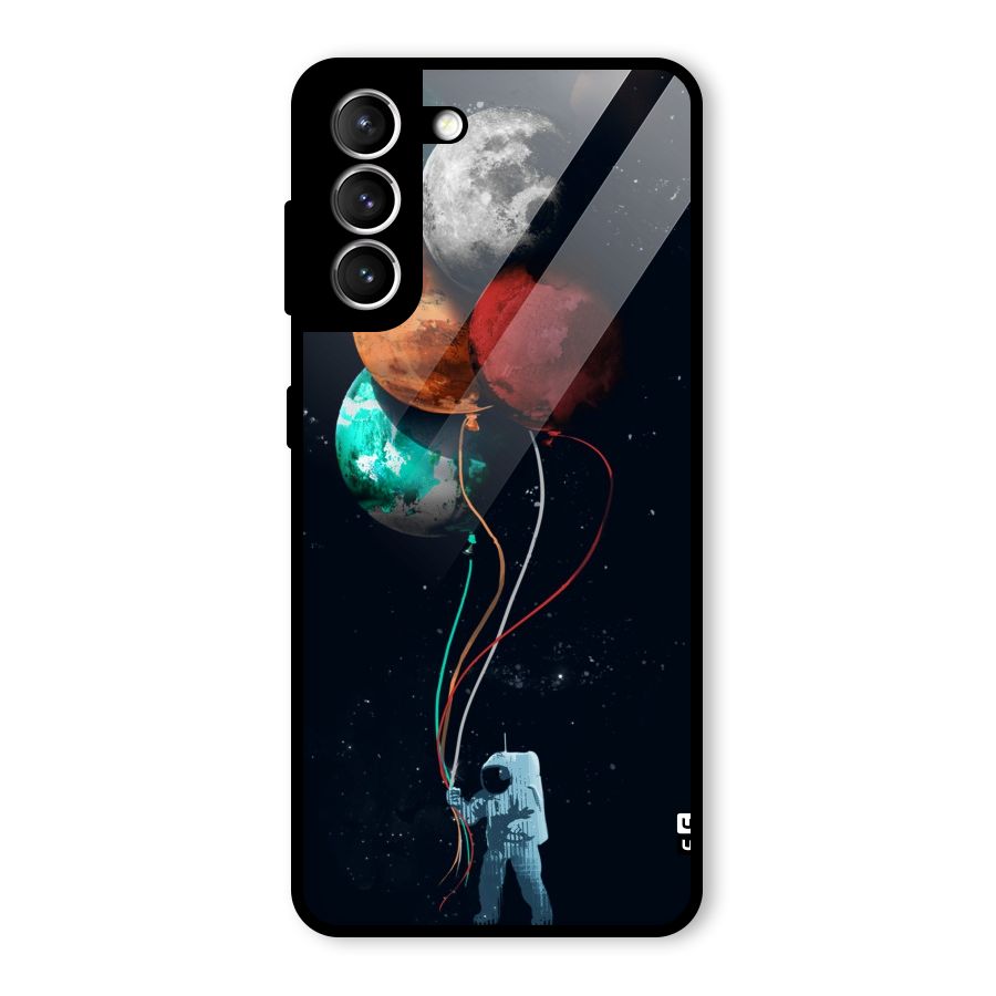 Space Balloons Glass Back Case for Galaxy S21 5G