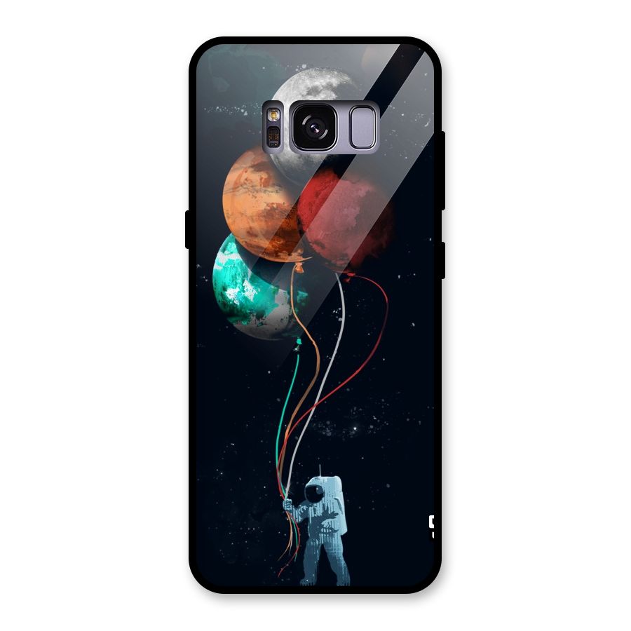 Space Balloons Glass Back Case for Galaxy S8