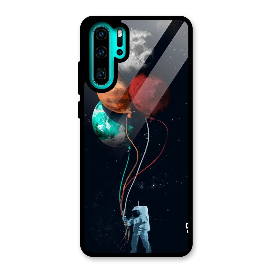 Space Balloons Glass Back Case for Huawei P30 Pro