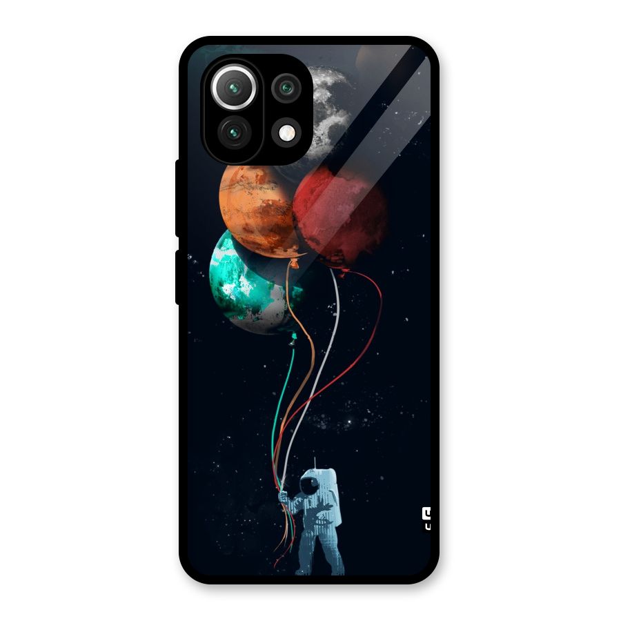 Space Balloons Glass Back Case for Mi 11 Lite NE 5G
