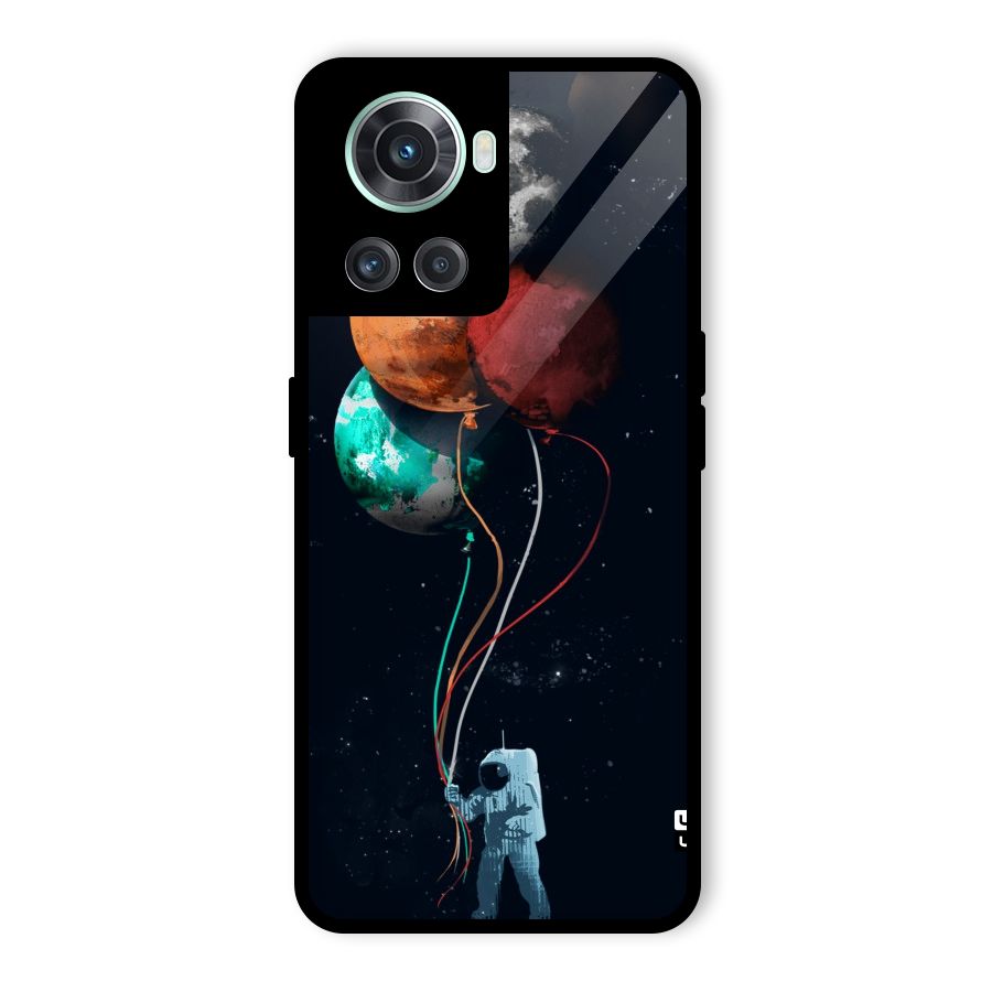 Space Balloons Glass Back Case for OnePlus 10R