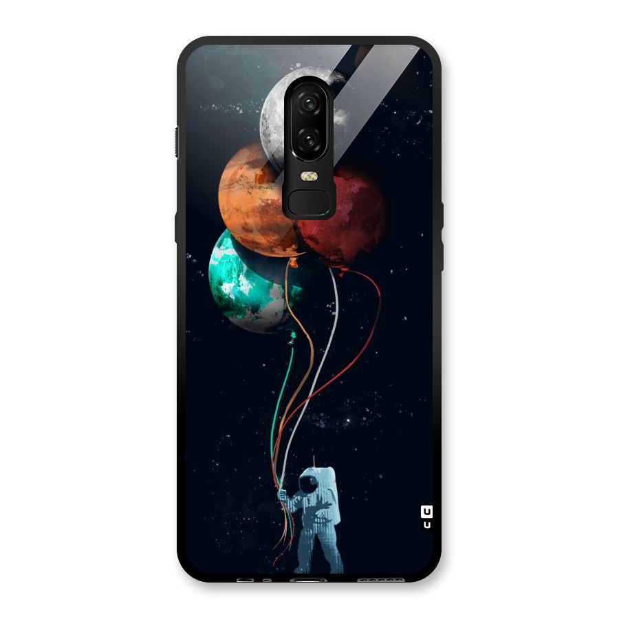 Space Balloons Glass Back Case for OnePlus 6