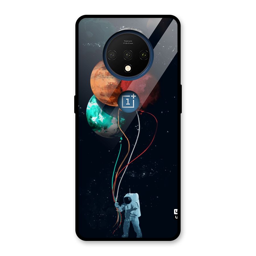 Space Balloons Glass Back Case for OnePlus 7T