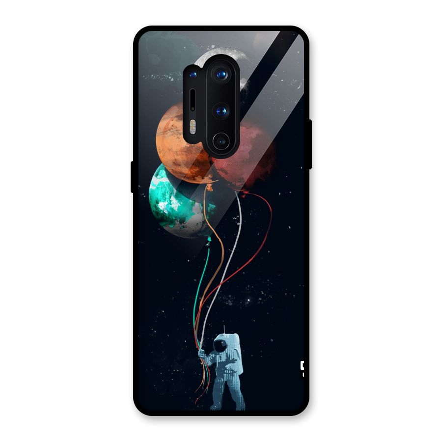 Space Balloons Glass Back Case for OnePlus 8 Pro
